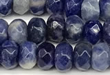 CRB5811 15 inches 4*6mm, 5*8mm, 6*10mm faceted rondelle sodalite beads