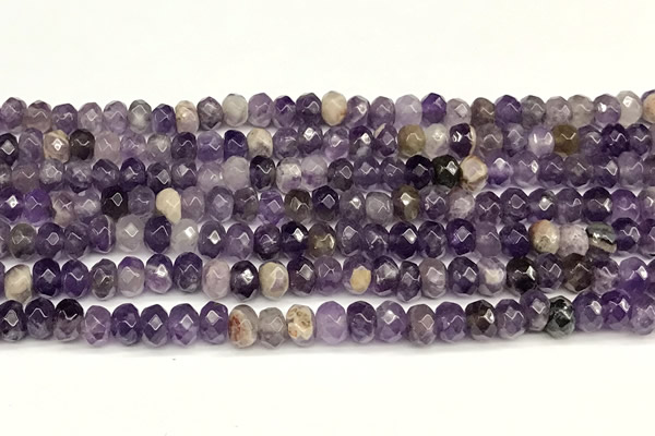 CRB5823 15 inches 4*6mm, 5*8mm faceted rondelle dogtooth amethyst beads