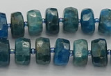 CRB589 15.5 inches 6*10mm faceted rondelle apatite beads