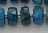 CRB593 15.5 inches 8*18mm faceted rondelle apatite beads