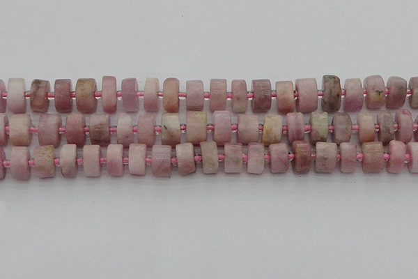 CRB653 15.5 inches 6*12mm tyre pink kunzite gemstone beads