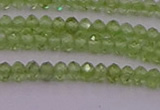 CRB703 15.5 inches 2*3mm faceted rondelle peridot gemstone beads