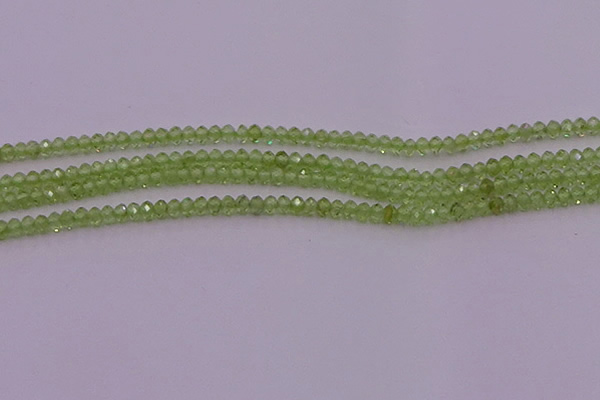 CRB703 15.5 inches 2*3mm faceted rondelle peridot gemstone beads