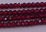 CRB704 15.5 inches 2*3mm faceted rondelle red garnet beads