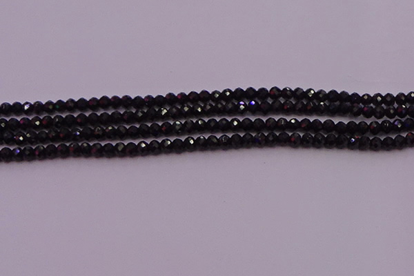 CRB705 15.5 inches 2*3mm faceted rondelle black spinel beads