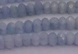 CRB710 15.5 inches 2.5*4mm faceted rondelle aquamarine beads