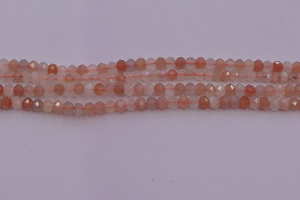 CRB715 15.5 inches 3*4mm faceted rondelle rainbow moonstone beads