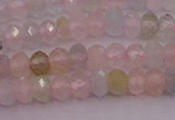 CRB716 15.5 inches 2.5*4mm faceted rondelle morganite beads