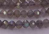 CRB719 15.5 inches 3*4mm faceted rondelle labradorite beads