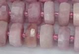 CRB828 15.5 inches 8*14mm faceted rondelle kunzite beads