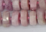 CRB829 15.5 inches 8*16mm faceted rondelle kunzite beads