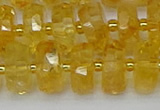 CRB845 15.5 inches 8*16mm faceted rondelle citrine beads