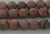 CRC1002 15.5 inches 8mm round matte rhodochrosite gemstone beads