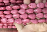 CRC1064 15.5 inches 13*18mm flat teardrop rhodochrosite beads