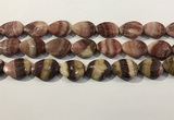 CRC1088 15.5 inches 18*25mm flat teardrop rhodochrosite beads