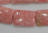 CRC110 15.5 inches 18*25mm rectangle natural argentina rhodochrosite beads