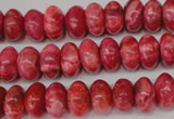 CRC21 15.5 inches 7*11mm rondelle dyed rhodochrosite gemstone beads