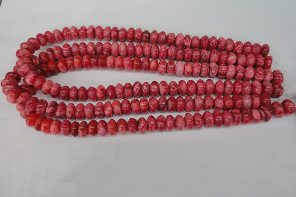 CRC21 15.5 inches 7*11mm rondelle dyed rhodochrosite gemstone beads