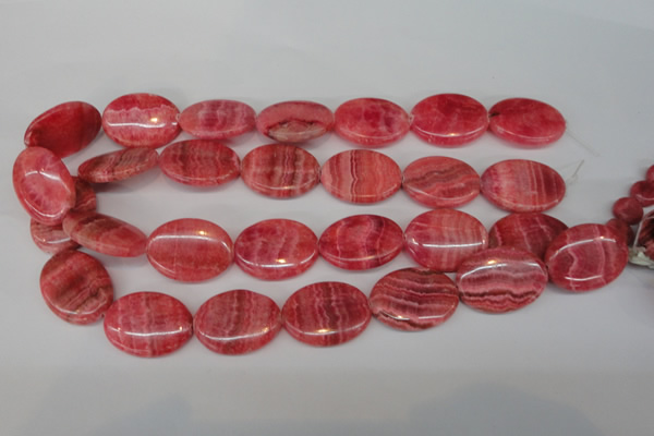 CRC27 15.5 inches 22*30mm oval dyed rhodochrosite gemstone beads