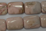 CRC306 15.5 inches 15*20mm rectangle Peru rhodochrosite beads