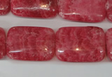 CRC34 15.5 inches 18*25mm rectangle dyed rhodochrosite gemstone beads