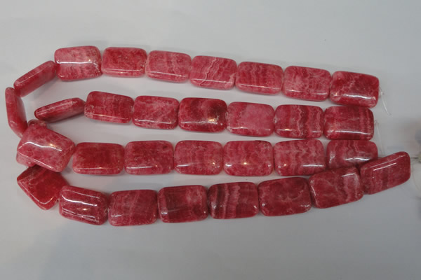 CRC34 15.5 inches 18*25mm rectangle dyed rhodochrosite gemstone beads