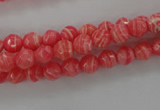 CRC401 15.5 inches 6mm faceted round synthetic rhodochrosite beads