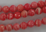 CRC403 15.5 inches 10mm faceted round synthetic rhodochrosite beads