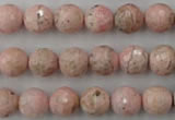 CRC454 15.5 inches 12mm faceted round Argentina rhodochrosite beads