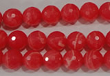 CRC513 15.5 inches 10mm faceted round synthetic rhodochrosite beads