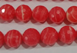 CRC514 15.5 inches 12mm faceted round synthetic rhodochrosite beads