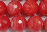 CRC518 15.5 inches 20mm faceted round synthetic rhodochrosite beads