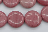 CRC693 15.5 inches 20mm flat round rhodochrosite beads wholesale