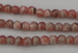 CRC754 15.5 inches 4mm round rhodochrosite beads wholesale