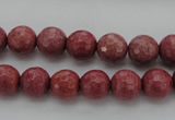 CRC802 15.5 inches 8mm faceted round Brazilian rhodochrosite beads