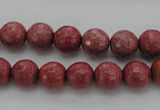 CRC803 15.5 inches 10mm faceted round Brazilian rhodochrosite beads