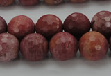 CRC805 15.5 inches 14mm faceted round Brazilian rhodochrosite beads