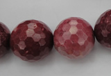 CRC808 15.5 inches 20mm faceted round Brazilian rhodochrosite beads