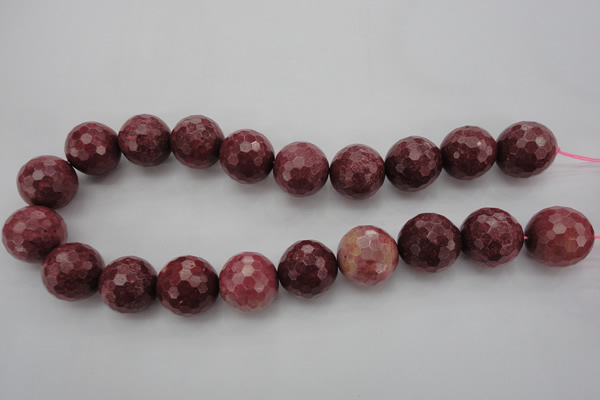 CRC808 15.5 inches 20mm faceted round Brazilian rhodochrosite beads