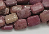 CRC81 15.5 inches 10*14mm rectangle rhodochrosite gemstone beads