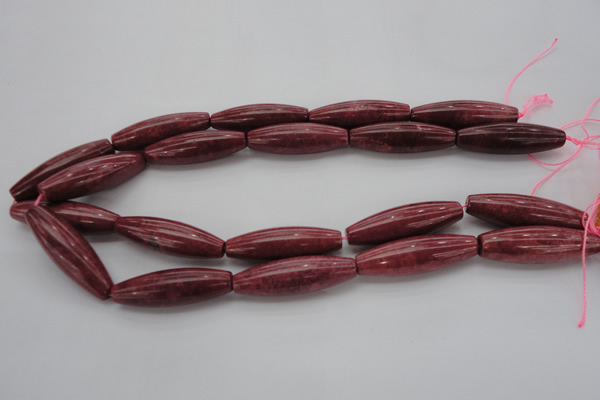 CRC811 15.5 inches 12*40mm rice Brazilian rhodochrosite beads