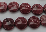 CRC815 15.5 inches 14mm flat round Brazilian rhodochrosite beads