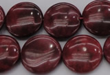 CRC819 15.5 inches 25mm flat round Brazilian rhodochrosite beads