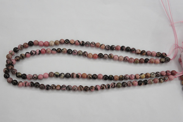 CRD01 15.5 inches 6mm round natural rhodonite gemstone beads