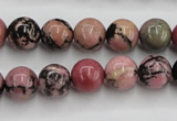 CRD03 15.5 inches 10mm round natural rhodonite gemstone beads