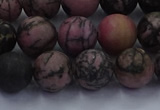 CRD26 15.5 inches 10mm round matte rhodonite beads wholesale