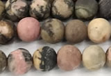 CRD366 15 inches 6mm round matte rhodonite beads