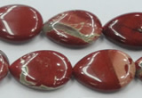 CRE16 16 inches 18*25mm flat teardrop natural red jasper beads wholesale