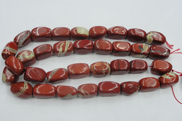 CRE21 16 inches 16*25mm nugget natural red jasper beads wholesale