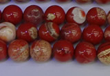 CRE302 15.5 inches 8mm round red jasper beads wholesale